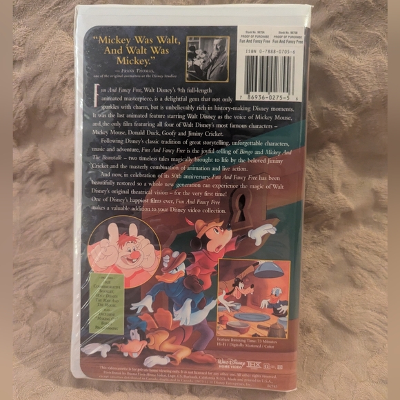 Disney's Fun and Fancy Free VHS 2 For $14 - Picture 2 of 7